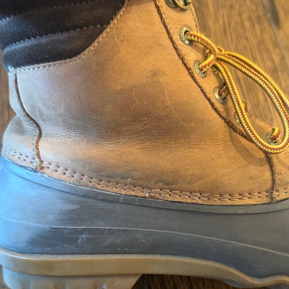 Sperry Men’s Tan and Gray Lace-Up Waterproof Work Boots - Picture 9 of 12
